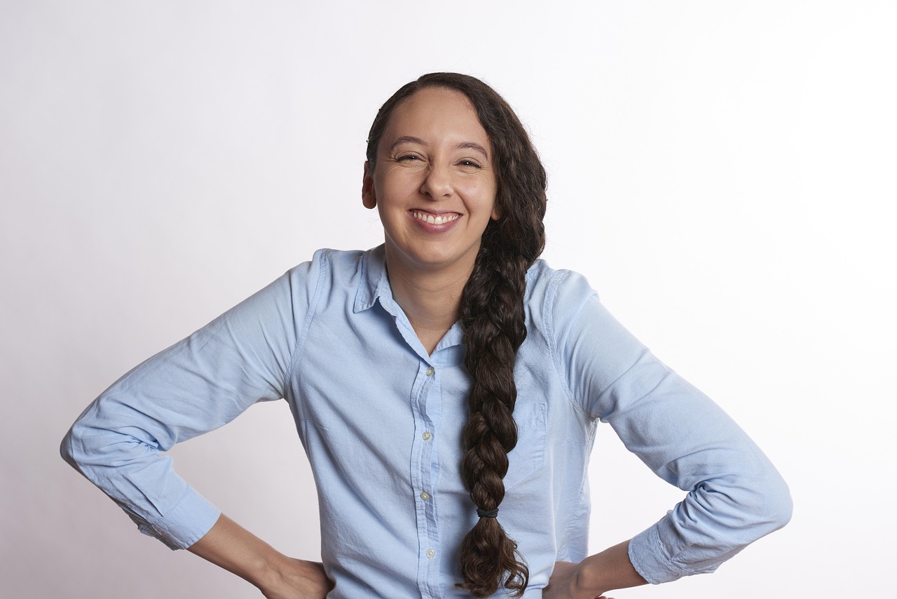 laughing, smiling, woman